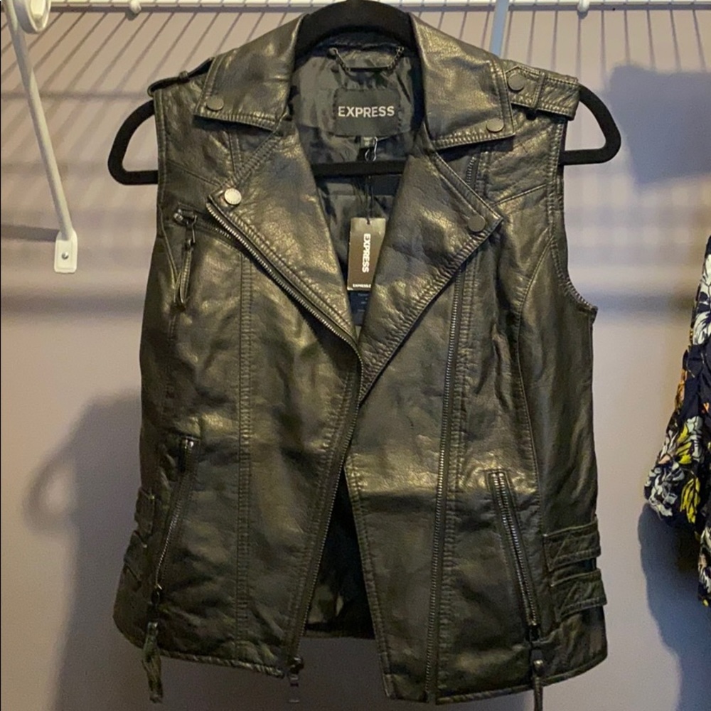 Express (minus the) Leather Moto Vest